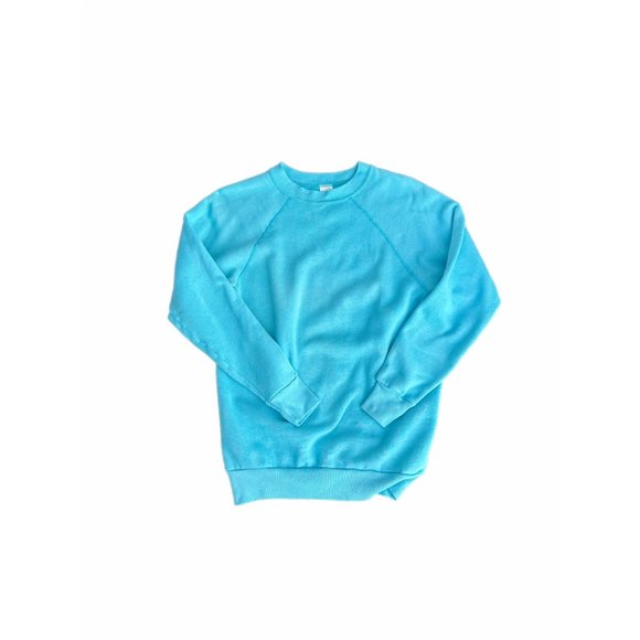 Vintage Bright Blue Unisex Crewneck Sweatshirt | No Size Label - Picture 4 of 6